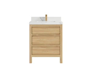 Elizabeth Solid Teak 30 in. W x 22 in. D Single Sink Bathroom Vanity