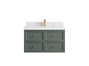 Roswell Floating 36 in. W x 22 in. D Center Sink Bathroom Vanity