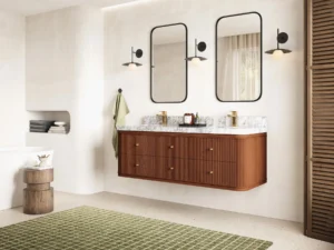Hampton Floating Teak Modern Vanity in Norcross