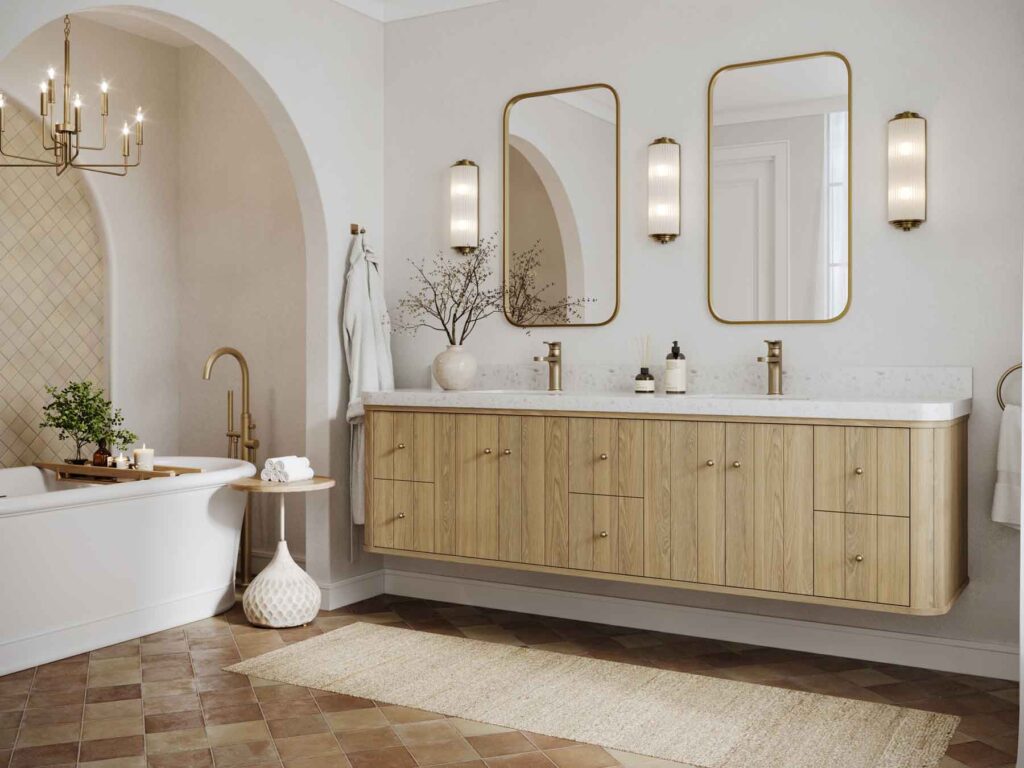 oak bathroom vanity