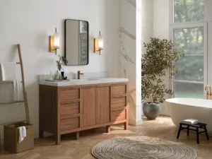master bath with one sink